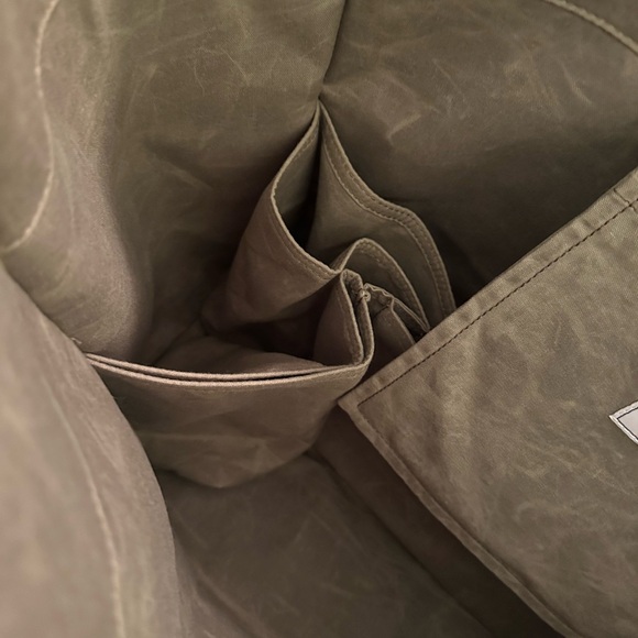 FEED Projects XL Market Structured Carry-All Organizer Tote Khaki Green NWT - Picture 7 of 16